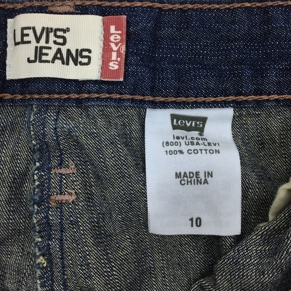 LEVI’S Jean Skirt Flare Denim Modest Western Rockabilly Cowgirl Rodeo Size 10 - Picture 7 of 10